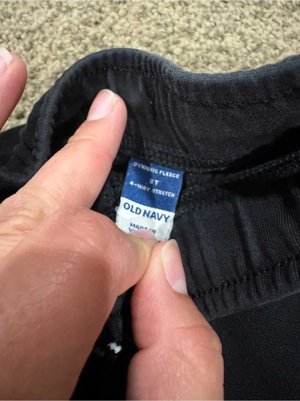 Kids 3T Old Navy—dynamic fleece—black joggers